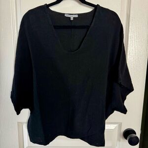 Tempo Paris Black V-Neck Blouse